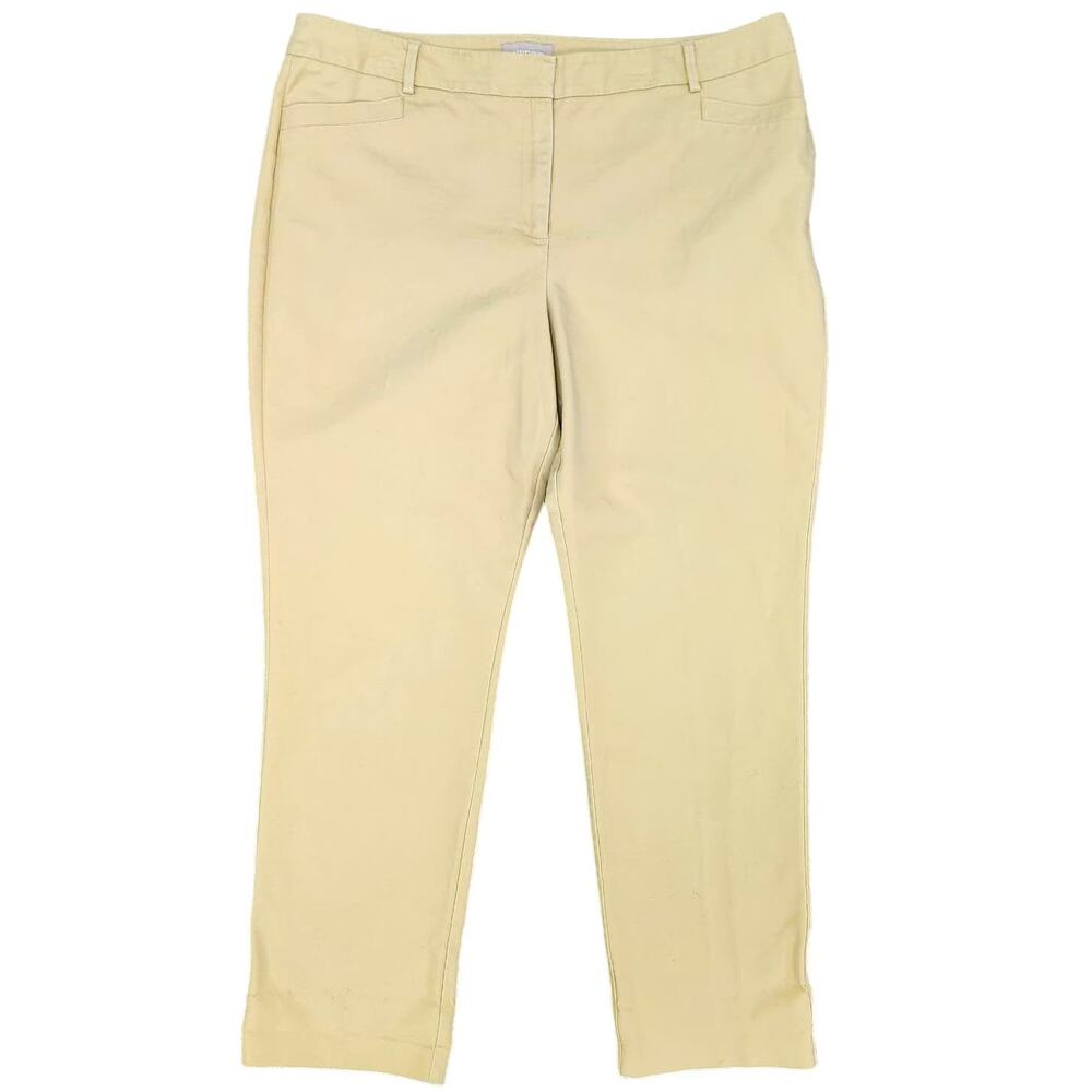 Chico's flat front khaki chino pants 3/ XL